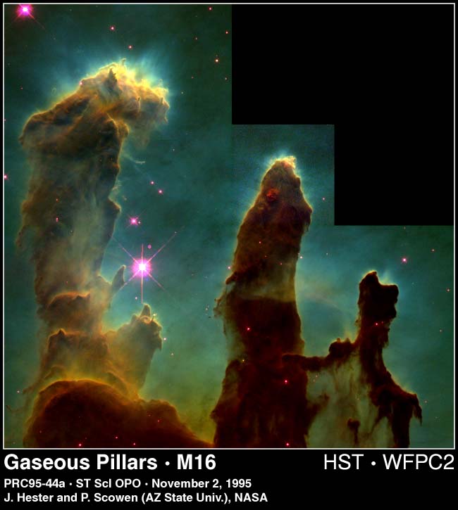 허블 망원경의 계단식 영상